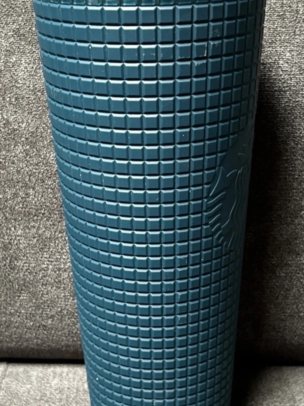 Starbucks Teal Textured Travel Tumbler with Raised Grid B1